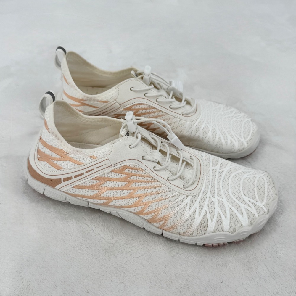 Hike Footwear Lorax Barefoot Shoes Women Sz 8.5/39 White Peach NonSlip Sneakers - Picture 6 of 9